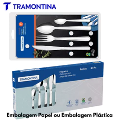 Faqueiro Tramontina Aço Inox Buzios 24 Peças Modelo Presente e Econômico