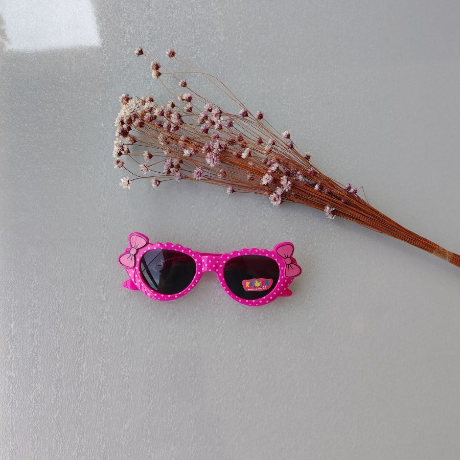 Óculos de Sol infantil da moda modelo bolinha com laço — imagem 2 de 2