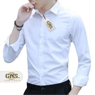 Camisa:: Social Masculina Slim manga longa branca camisa social branca camisa social luxo barata
