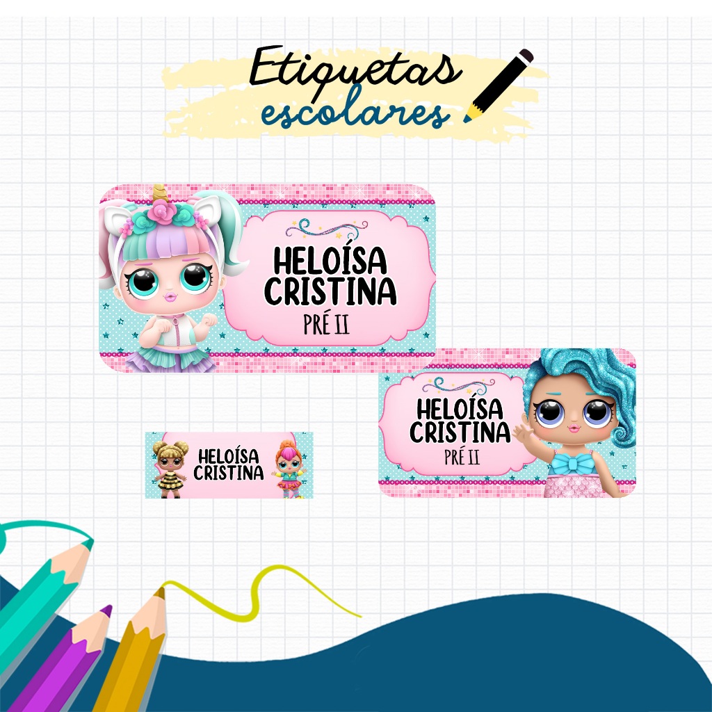 Etiqueta Escolar Lol: Onde Comprar | BuscaProdutos