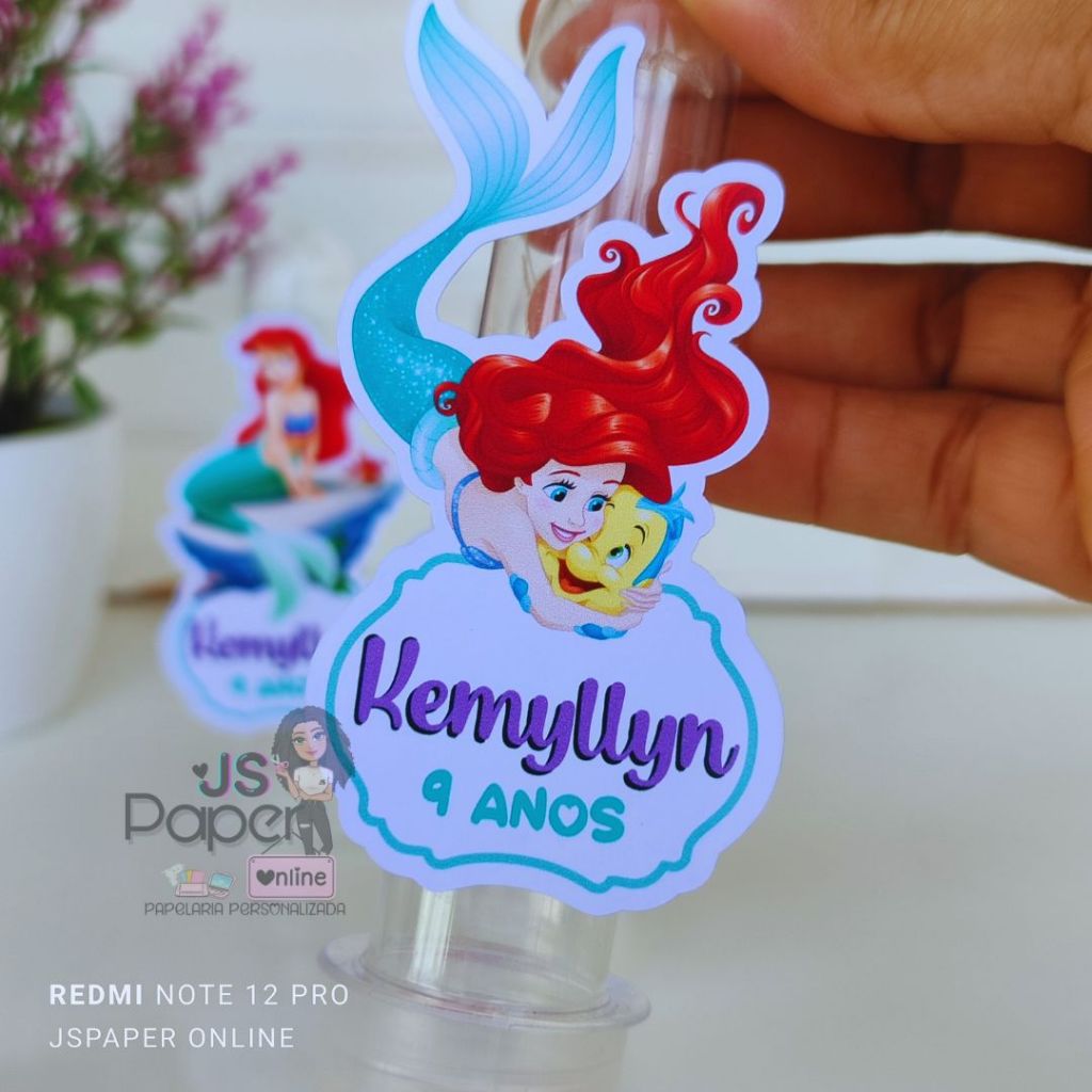 KIT 10 A 50 APLIQUE SEREIA ARIEL, LEMBRANCINHA ARIEL/ TUBETE ARIEL/ANIVERSÁRIO SEREIA ARIEL/ ARIEL..