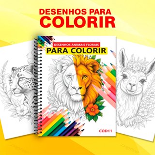 Desenhos Animais Florais para colorir (1º Edição) em Oferta na Shopee
