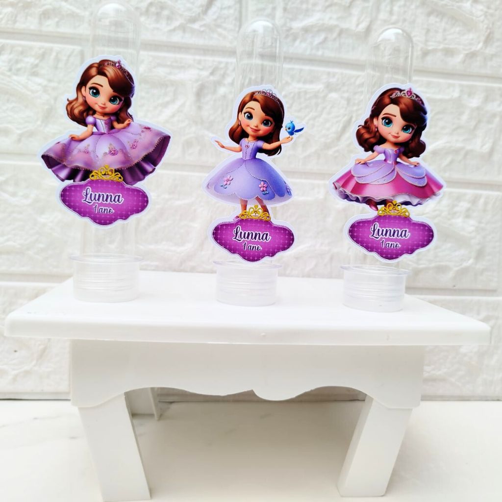 APLIQUE PERSONALIZADO PARA TUBETE PRINCESA SOFIA BABY CUTE /TAGS LEMBRANCINHA PARA ANIVERSARIO