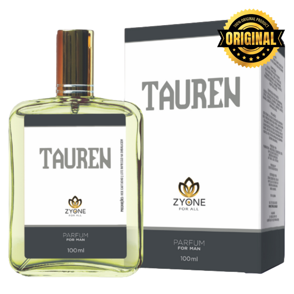 Tauren Zyone Cosméticos Masculino Parfum 100ml Alta Fixação 25% Essência Premium