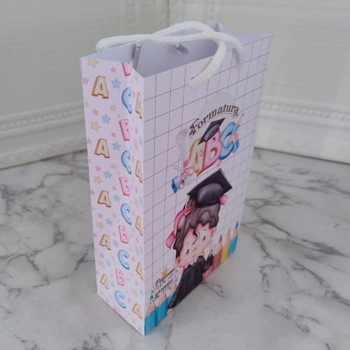 PEGUE E MONTE Sacolinha Personalizada P Formatura ABC Menina - Lembrancinha - Aniversário- Mimo