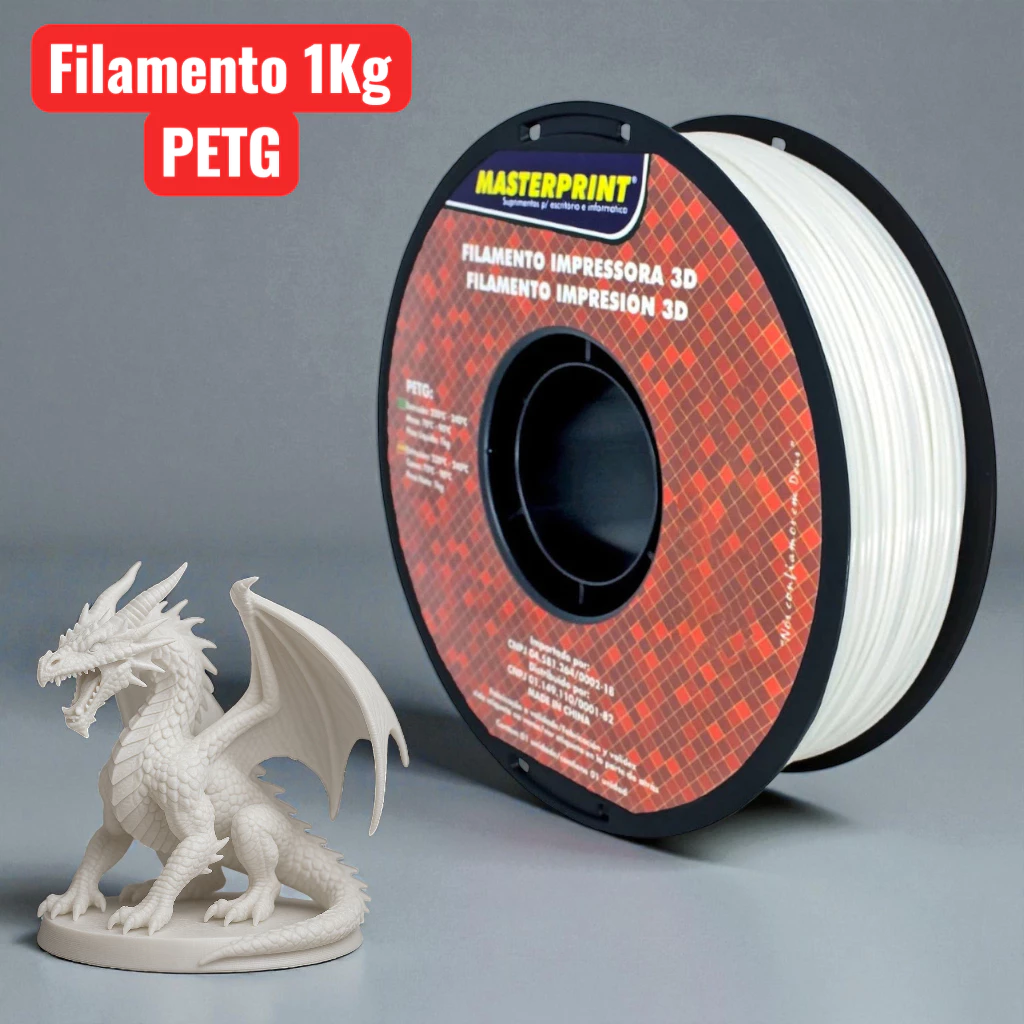 Filamento 3D PETG 1kg 1,75mm impressão Masterprint Premium varias cores 3d — imagem 1