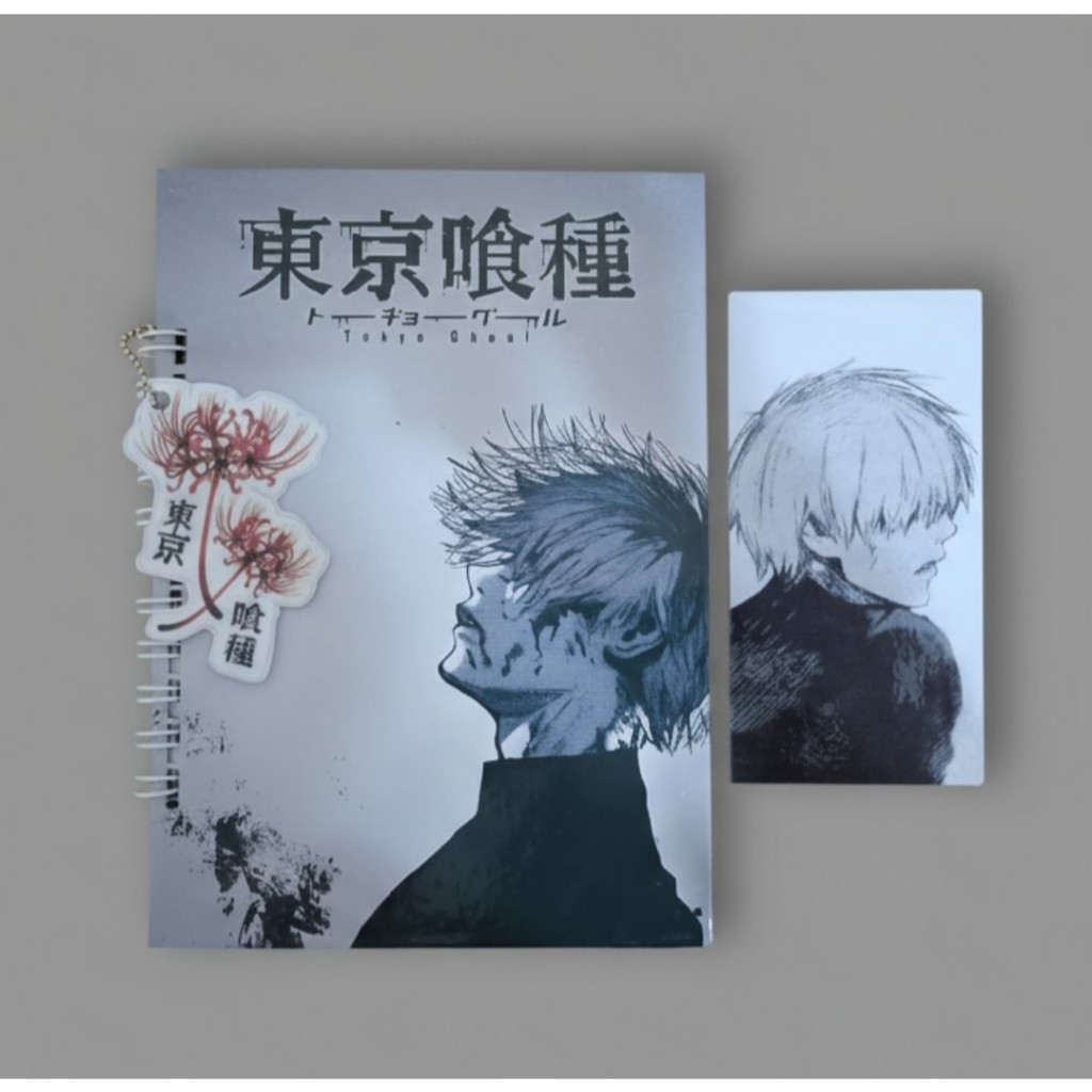 Caderno Sketchbook A5 Tokyo Ghoul Personalizado 60 a 80 Folhas Anime + Brindes