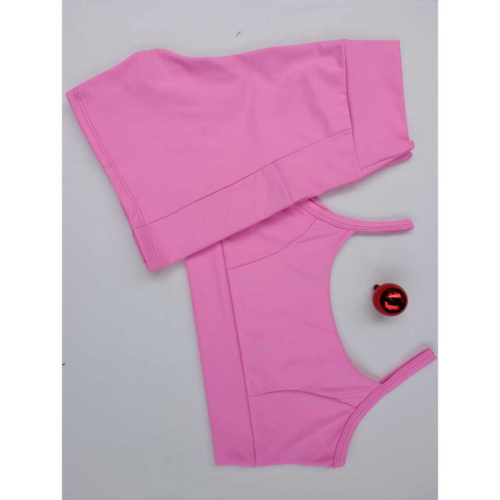 Conjunto De Treino Femenino poliamida premiun zero transparéncia envio rapido em Oferta na Shopee