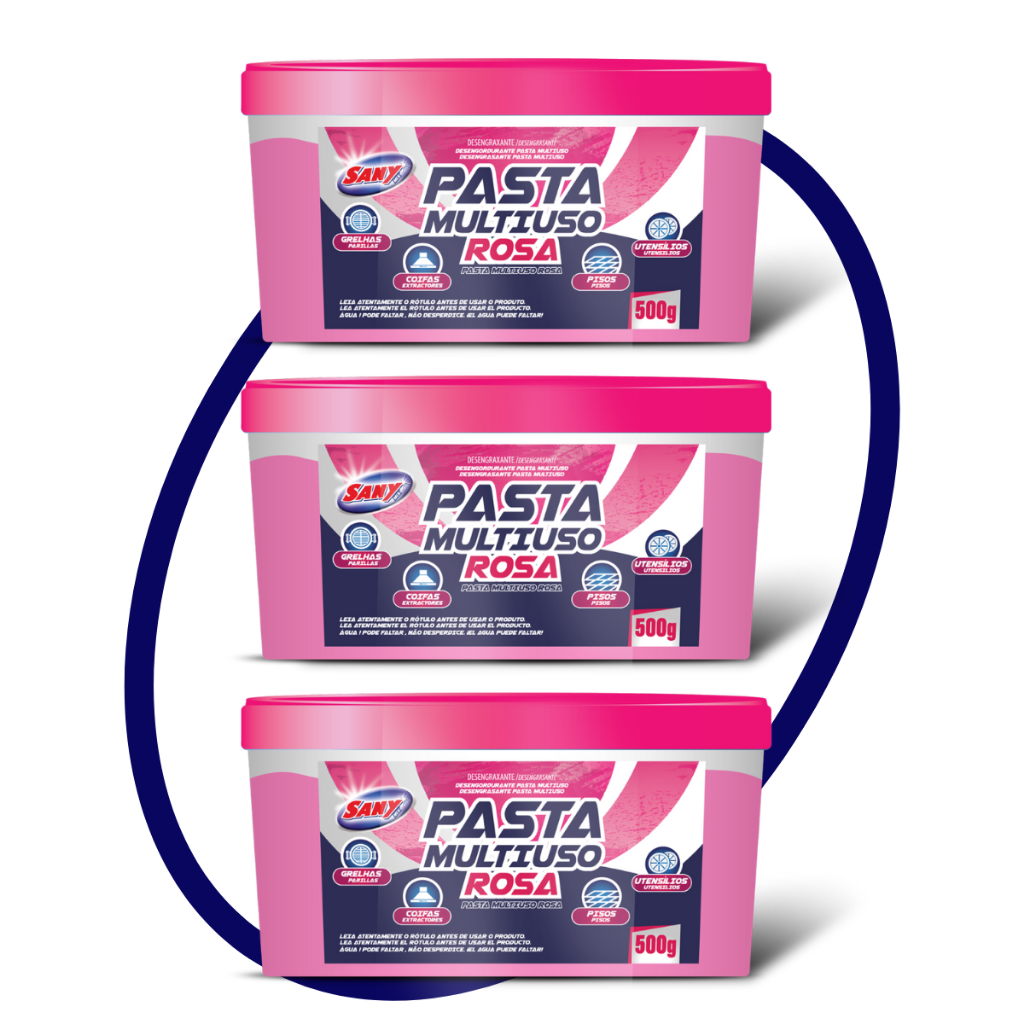 KIT 3 x Pasta De Lavar Mão Sany 500g Limpa Óleo E Graxa Rápido Mecânico Oficina Borracheiro