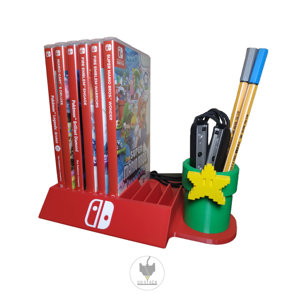 Organizador de jogos - Compatível com Switch/Switch 2 - com porta treco em Oferta na Shopee