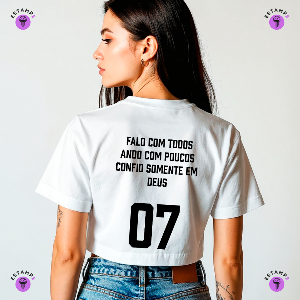 Camisa Camiseta Cropped Frases De Cria Mandrake Maloca Chavoso Com Seu Time  Blusa 100% Algodão Premium Adulto Feminino