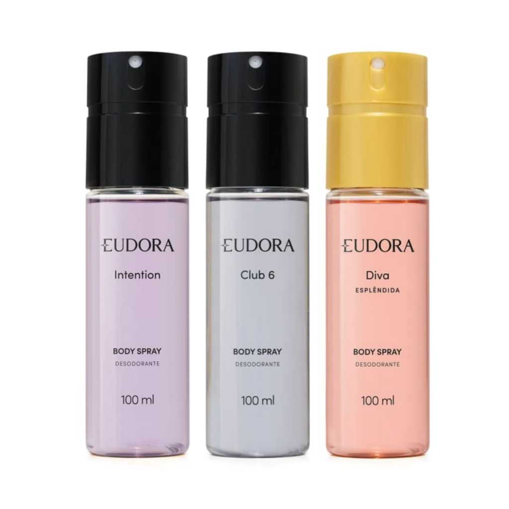 Desodorante Body Spray Diva Esplêndida |  Club 6 | Intention - Eudora 100ml