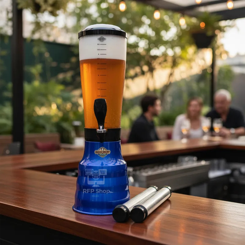 Torre Chopp 3,5 Litros Dispenser Cerveja Gelada Torneira Festa Bar Eventos Churrasco Chopeira