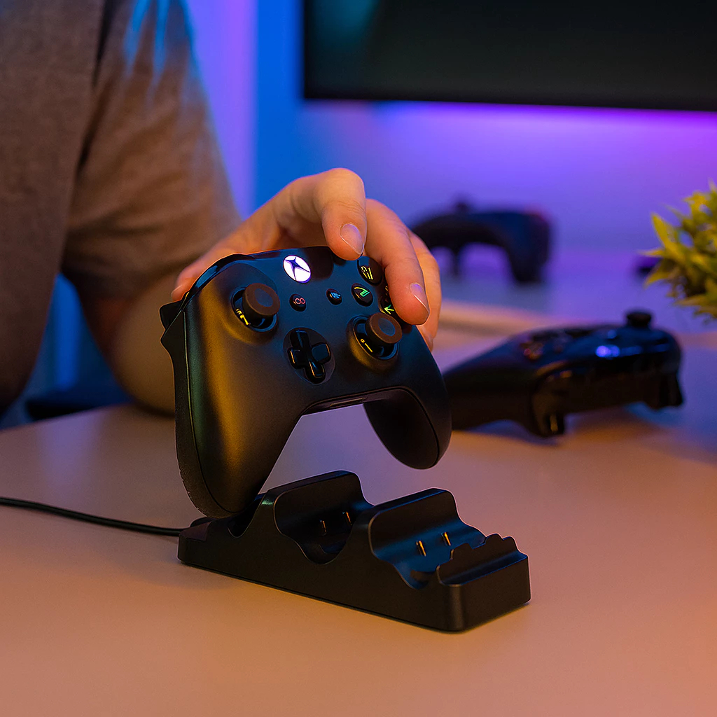 Carregador Duplo para Controles Xbox One – Dock Station com Base Estável e Luz LED