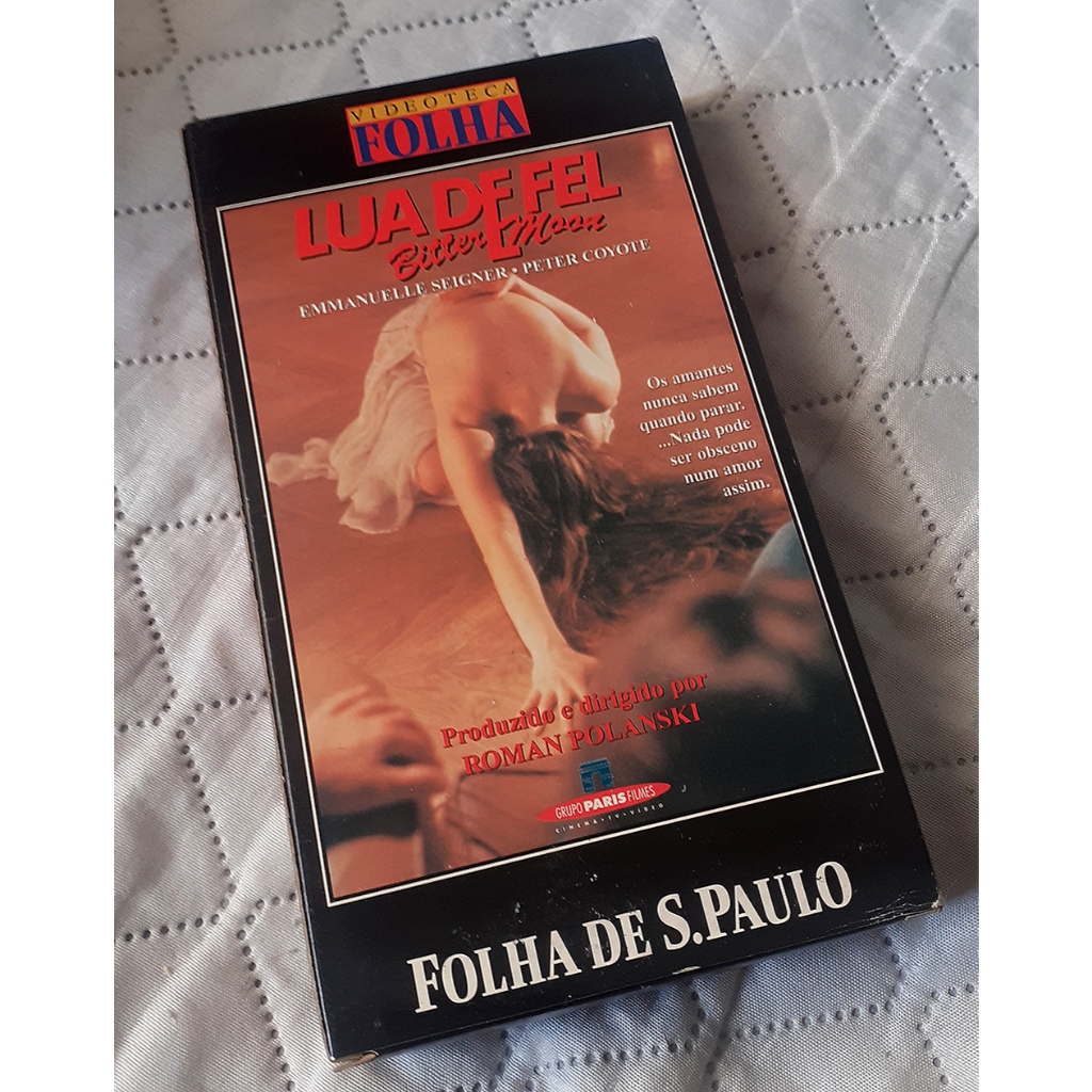 Fita VHS Videoteca Folha 10 - Lua de Fel - Filme Legendado  Versão Original Legendada  Gravado em LP VHS NTSC