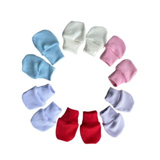 3 ou 6 pares de Luva Bebê Recém Nascido em Suedine 100% algodão Enxoval Menino e Menina Luvinha Luvinhas bebe em Oferta na Shopee