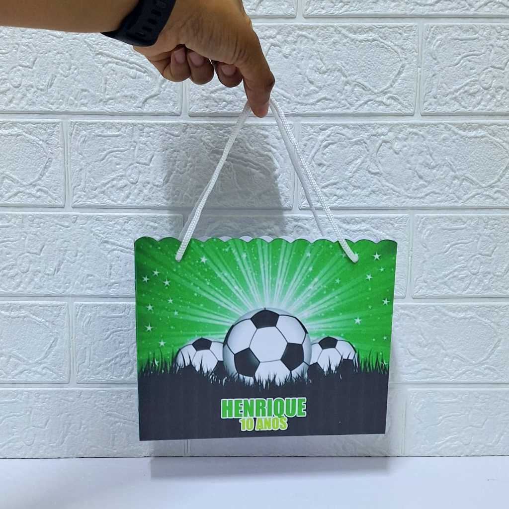 PEGUE E MONTE SACOLINHAS PERSONALIZADAS G FUTEBOL OU QUALQUER TEMA MIMOS LEMBRANCINHAS PARA FESTAS