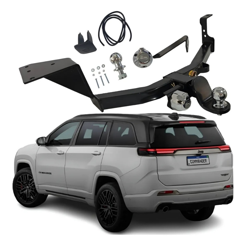 Engate Removível Jeep Commander (Flex, Dissel) 2021 2022 2023 2024 2025 1.000kg