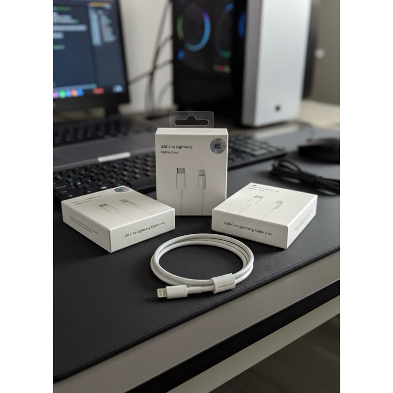 Cabo USB-C para Lightning Original para Apple 1m | Carregamento Rápido iPhone iPad Airpods