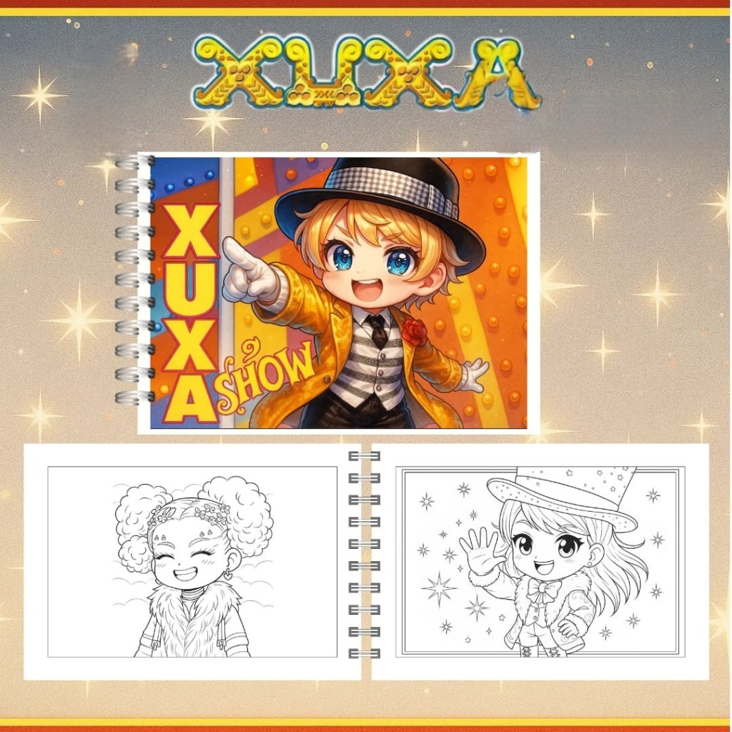 Livro Para Colorir Infantil Xuxa 50 Páginas Atividades Educativas Crianças Aprender Brincando Presente Criativo