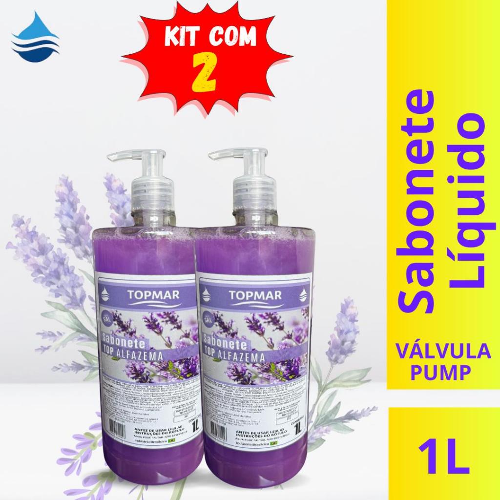 Kit com 2 Sabonetes Líquidos Topmar - 1L cada em Oferta na Shopee