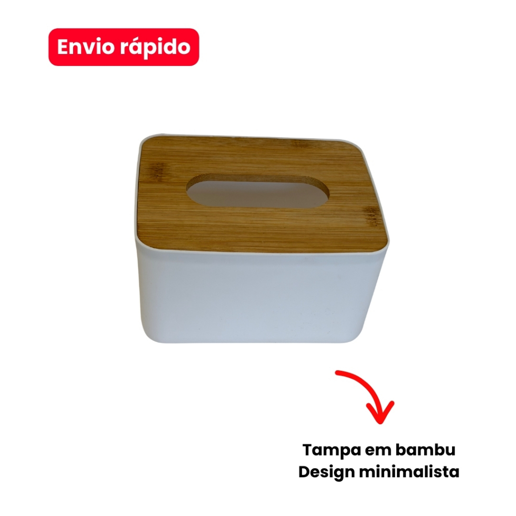 Porta Lenço Guardanapo Tampa de Bambu – Caixa Organizadora Multiuso Moderno Elegância e Praticidade em Oferta na Shopee