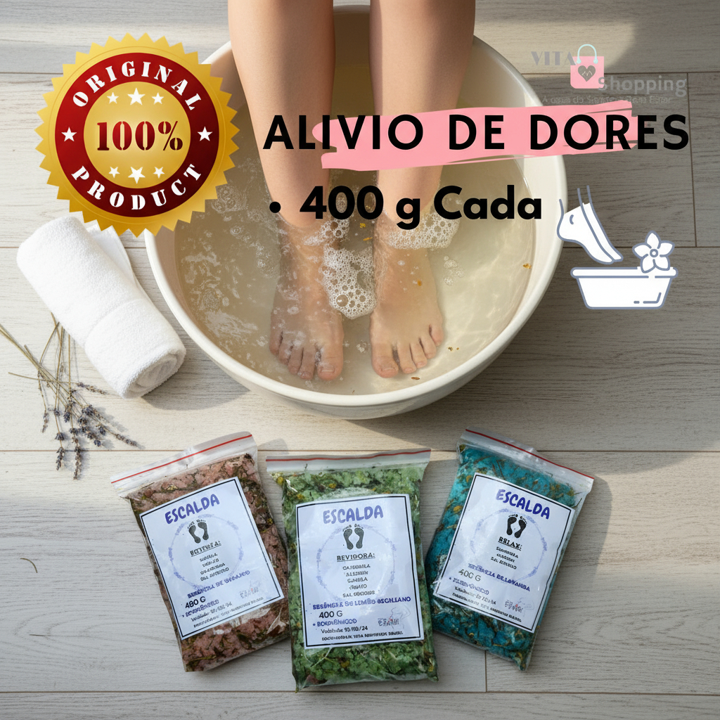 Escalda pés Kit Econômico - 1,2 kg - Relaxamento para os pés - Efatá em Oferta na Shopee