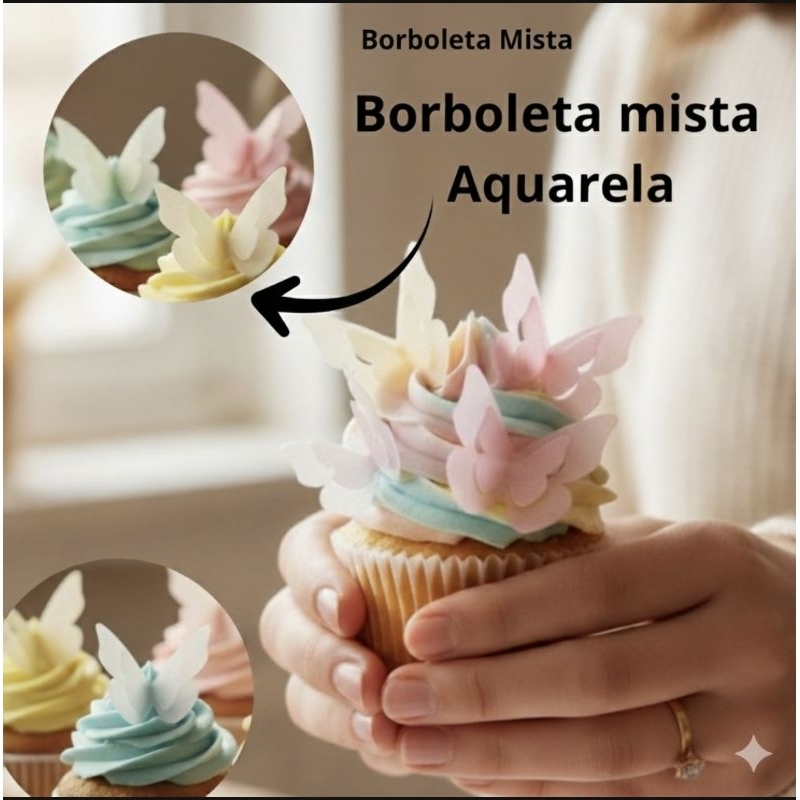 20 borboletas comestível doces e bolos cupcake festa e decoração borboletinhas