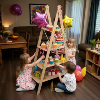 Escadinha de Enfeite para Festas Escada Porta Doces Lembrancinhas 4 Andares em Oferta na Shopee