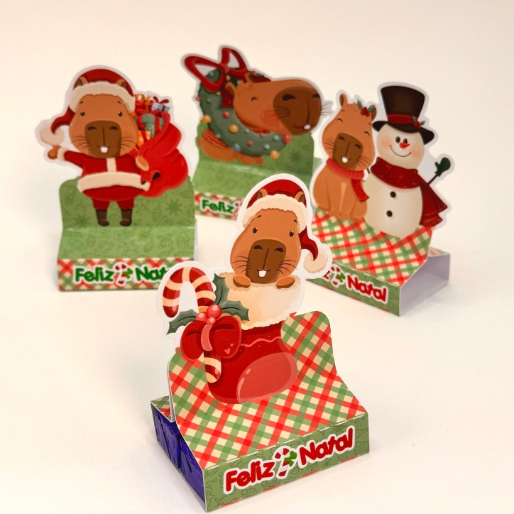 20 CAIXINHA porta bis, lembrancinha de aniversário, porta doces, capivara de natal PRONTA ENTREGA
