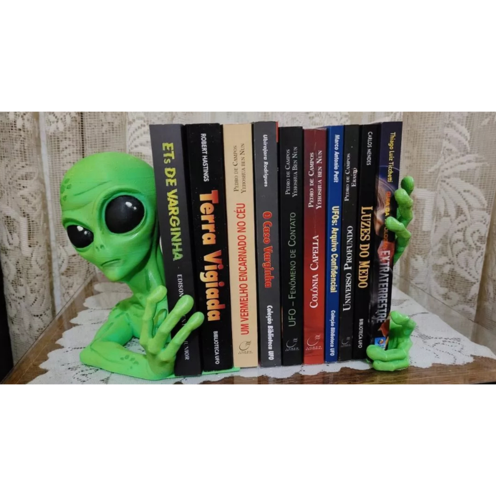 Coisas diferentes para casa /Suporte Livro Decoração Alien/Ufologia- casa nova ,Escritório, Presente