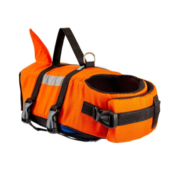 Colete Salva Vidas Pet Cães Cachorro Flutuador Laranja para Cães roupas Pet