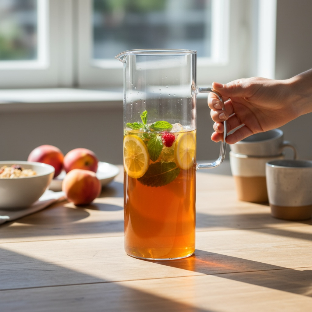 Jarra De Vidro Para Água Suco Bebidas Veraneio 1,5L Wincy