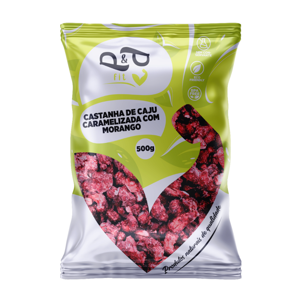 Castanha de Caju Caramelizada com Morango 500g - P&P