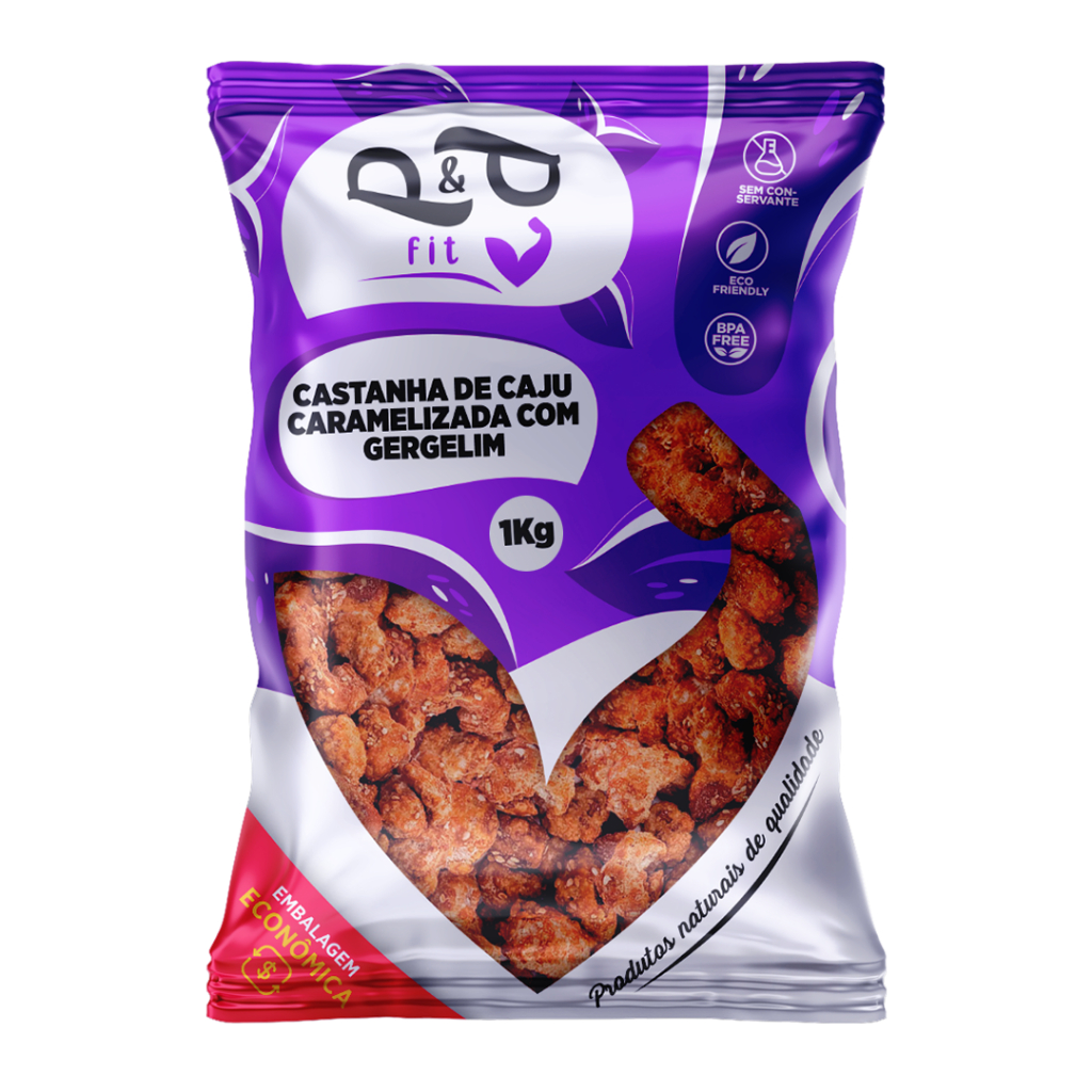 Castanha de Caju Caramelizada com Gergelim 1Kg - P&P