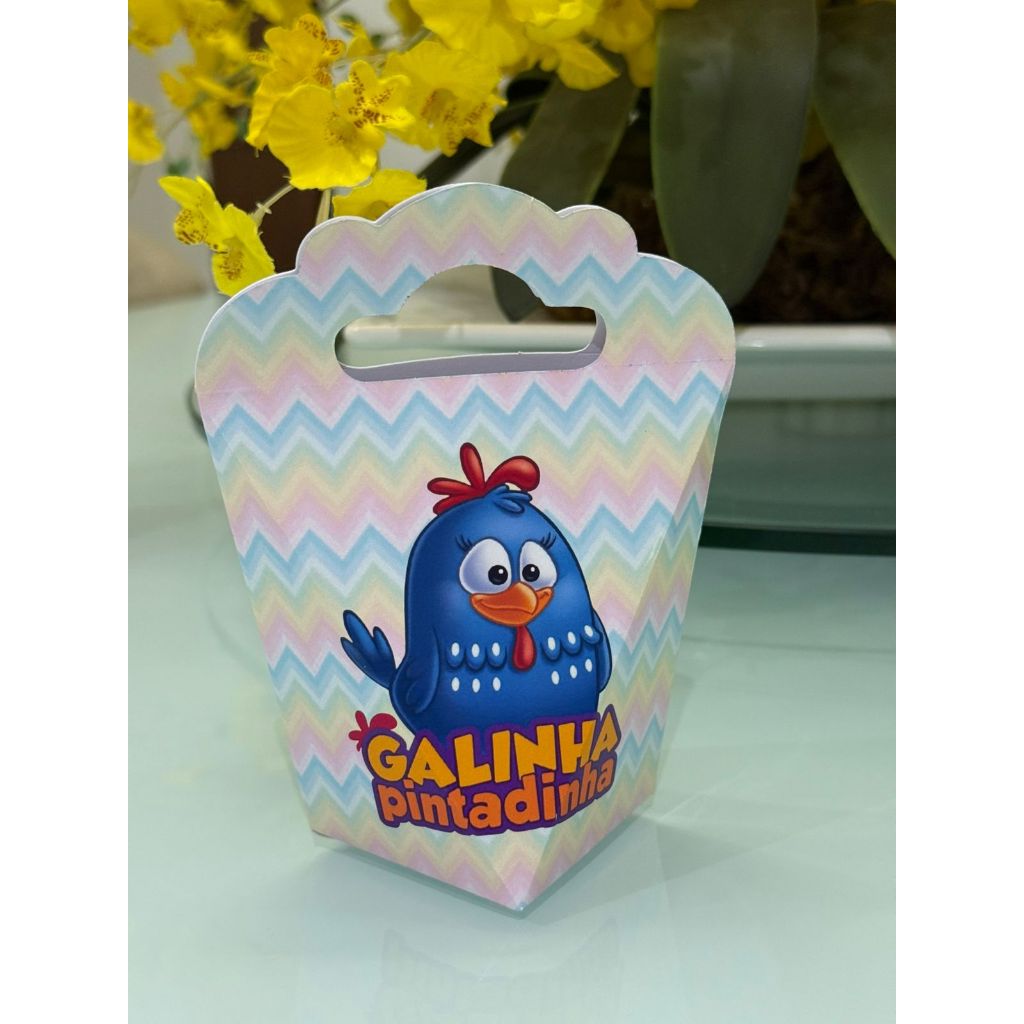 10 Caixinhas Personalizadas Galinha Pintadinha – Lembrancinha Festa Infantil Aniversário – Triangulove Papel Fotográfico