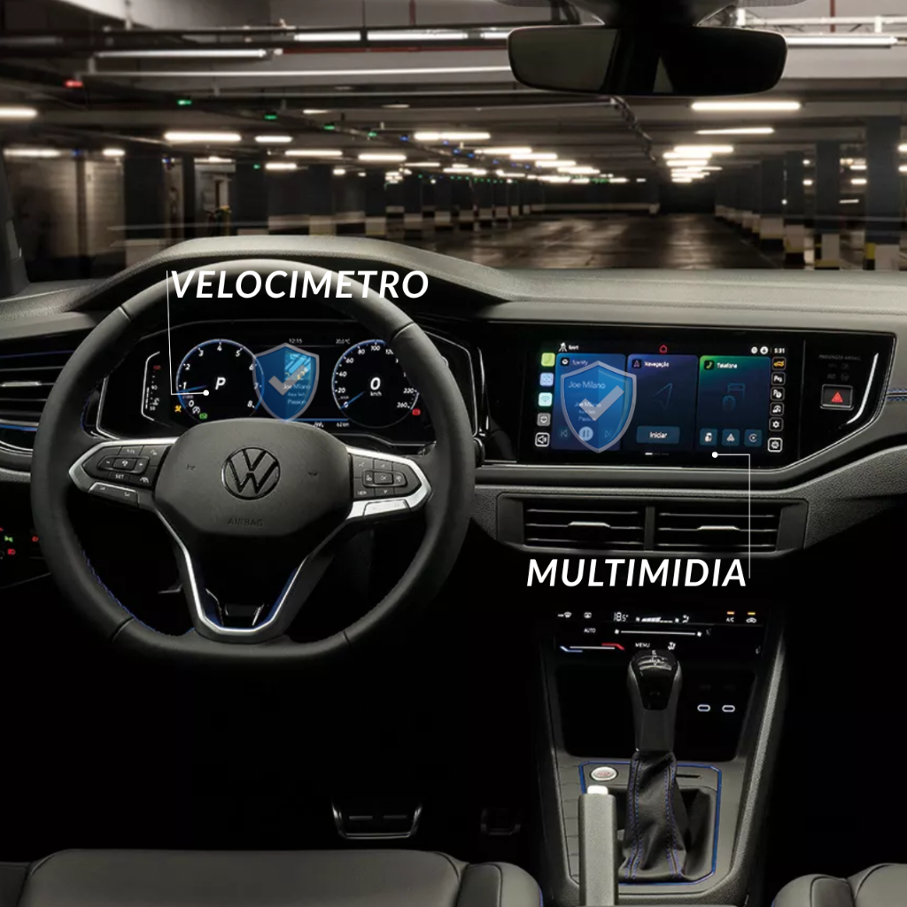 Volkswagen Nivus Hydrogel HD Premium Película Transparente Multimídia + Velocímetro 2025