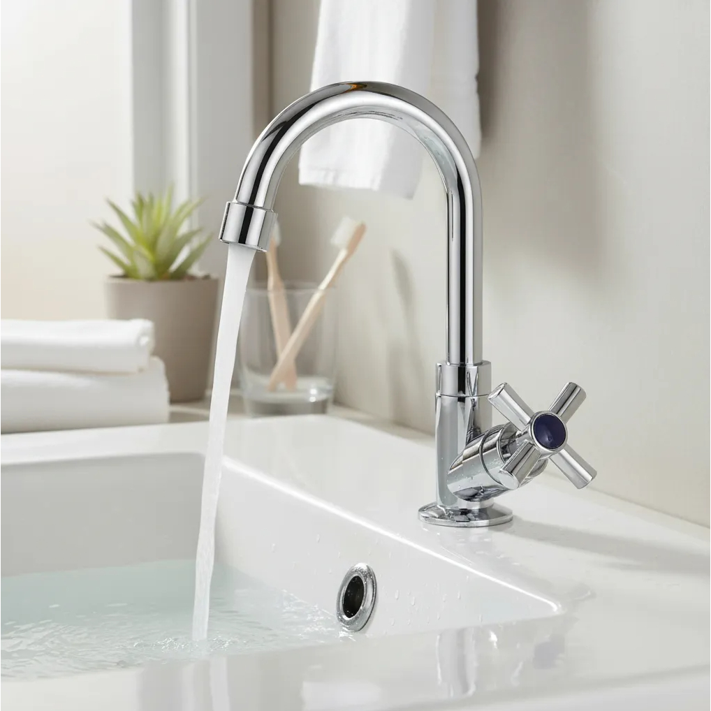 Torneira fria Cozinha mesa Banheiro Bancada Cromada 1/4 de Volta ABS Lavatório branca Lavabo em Oferta na Shopee