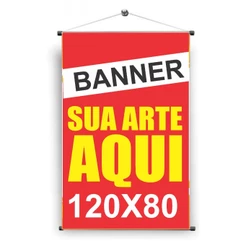 Banner 1.20x80cm Sua Arte Aqui - Impressão De Alta Qualidade - Personalizado