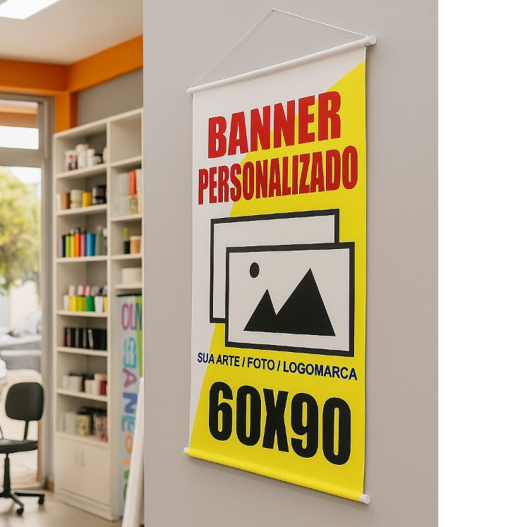 Banner 60x90cm Personalizado Com Sua Arte - Impressão De Alta Qualidade