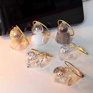 Chaveiro Criativo De Armazenamento De Cabelo Fofo Gato Pingente Transparente Para Animais De Estimação em Oferta na Shopee