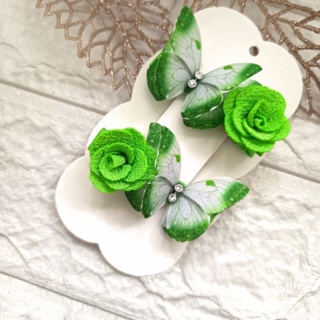 Par Laços Sininho Verde Neon 5,5cm ✨ Jardim Encantado Luxo | Bico de Pato Infantil Fábrica de laços em Oferta na Shopee