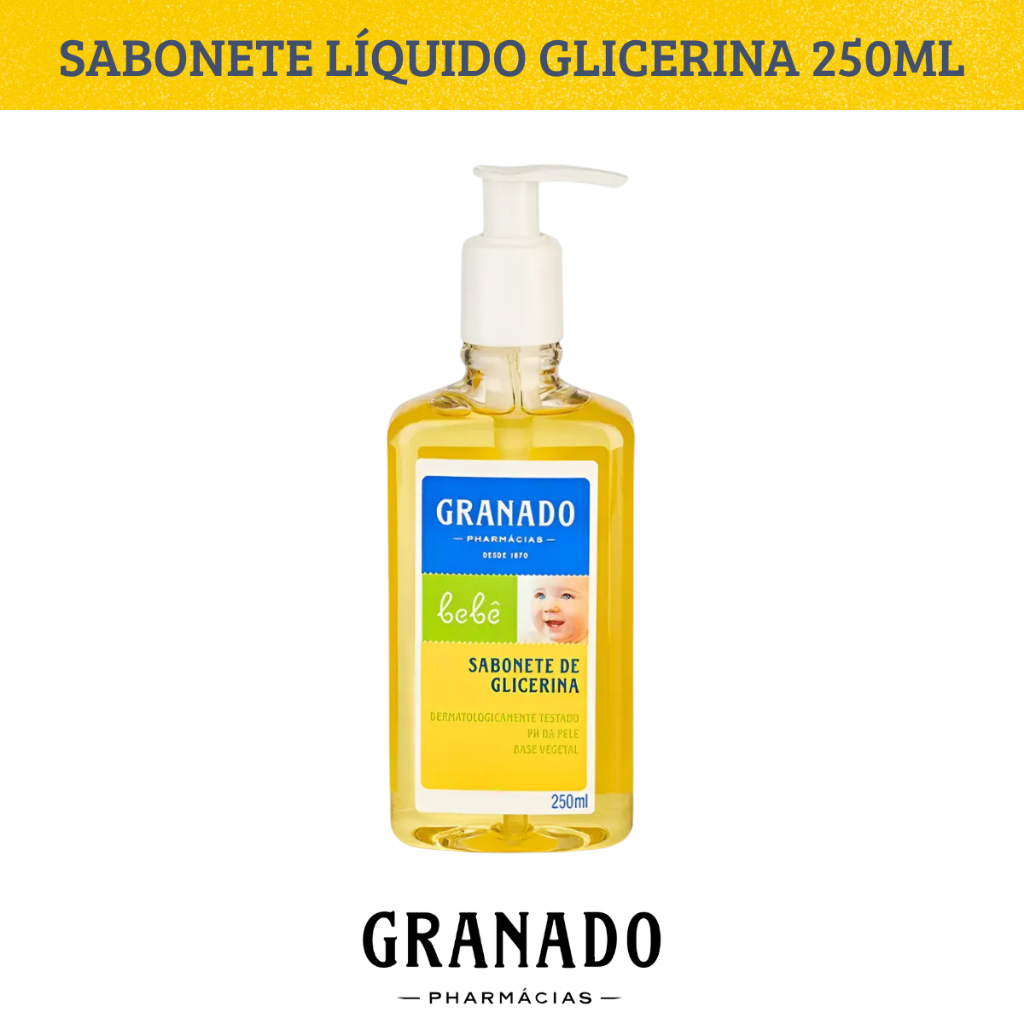 Sabonete Líquido Granado Bebê Glicerina Tradicional 250ml em Oferta na Shopee