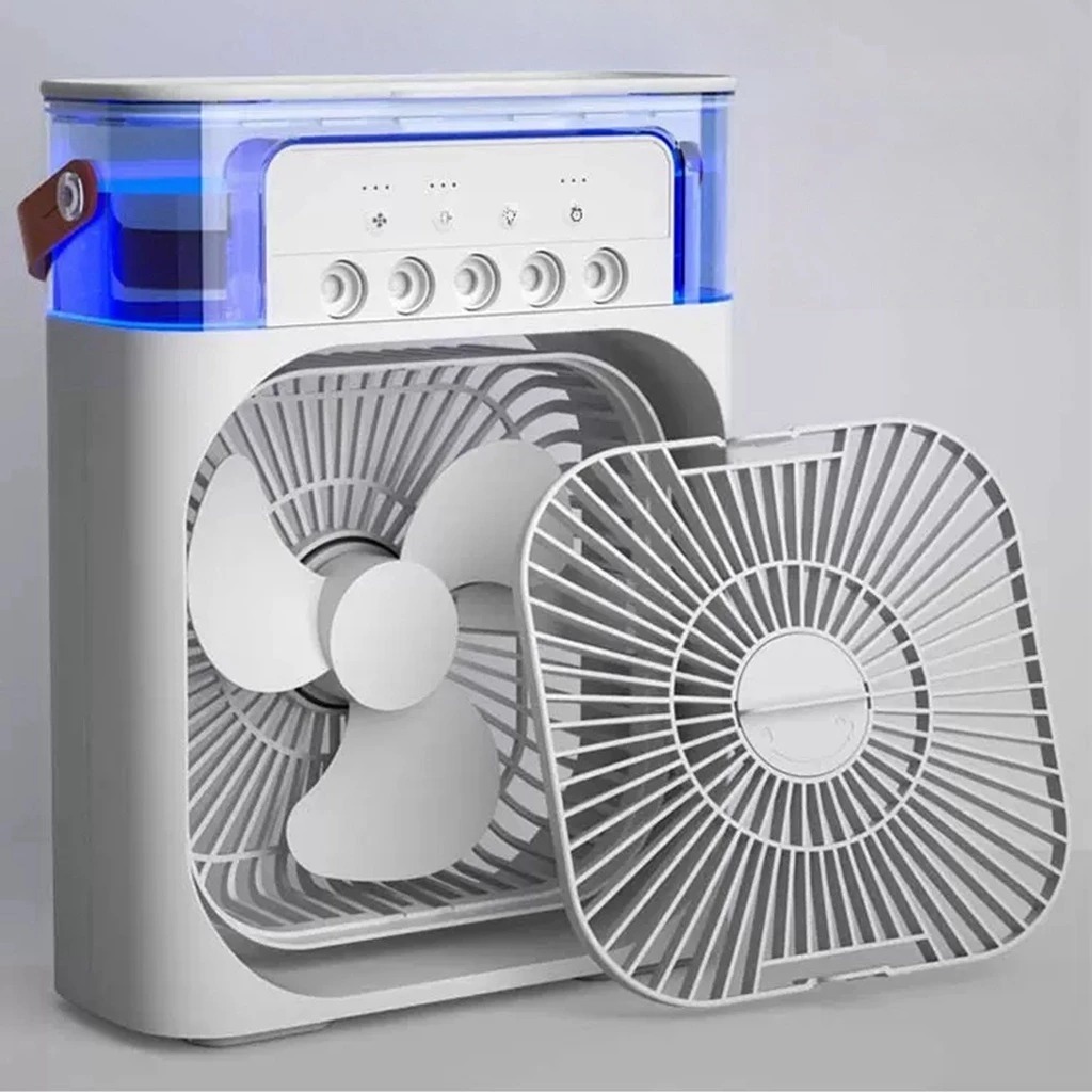 Imagem Umidificador de ventilador de resfriamento de ar portátil com tanque de água LED