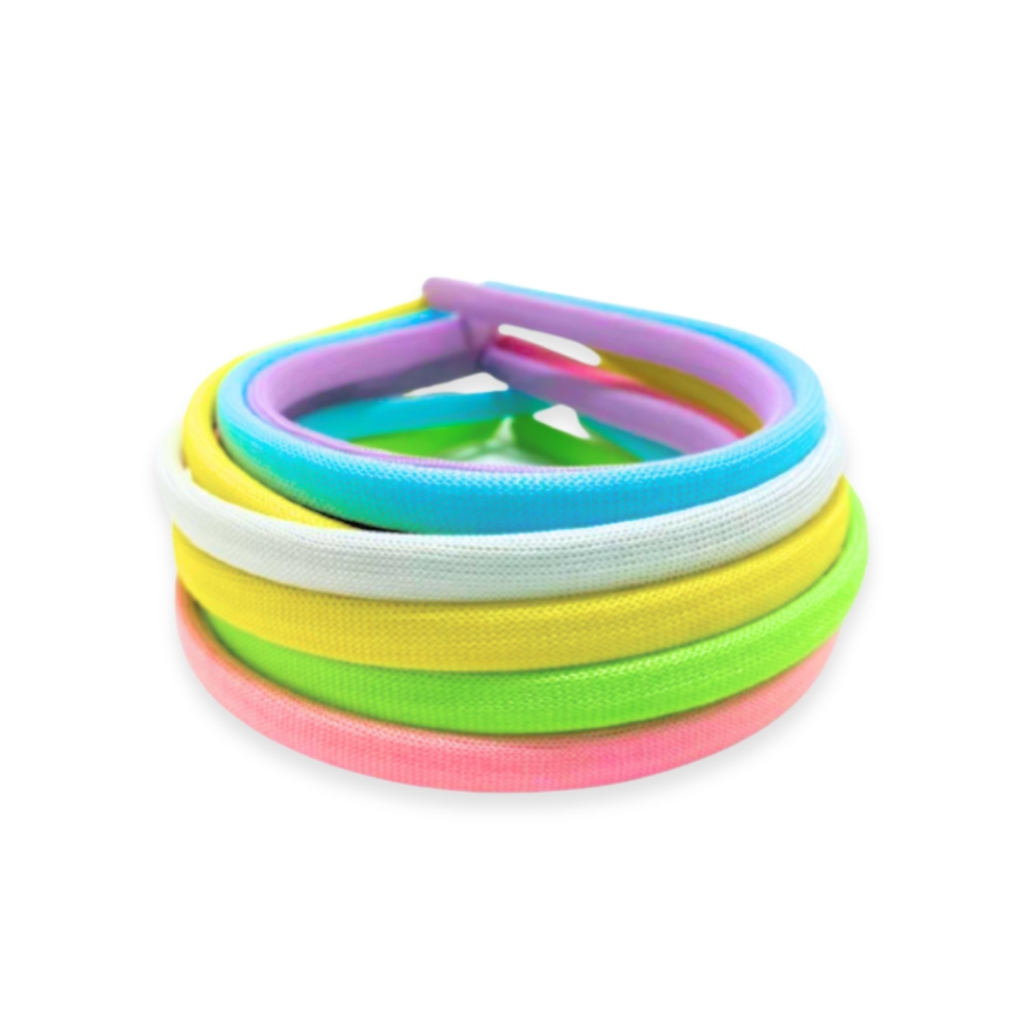 24 Tiara Arco encapada Customizar decorar cabelo menina colorida Tecido 10mm- Mix Candy BB Cores Pastel em Oferta na Shopee