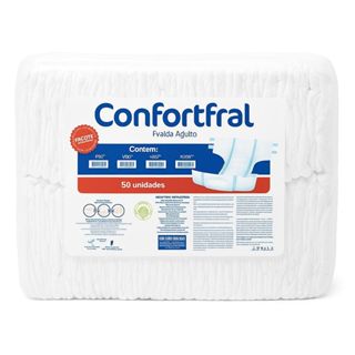 Fralda Geriatrica Segunda Linha Adulto 50 UNIDADES Confort Fral P/M em Oferta na Shopee