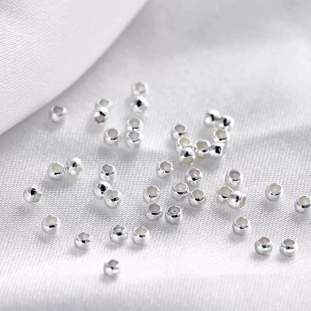 500 Pcs Misangas Terminal Fix Ball Metal Dourado/prata 2.5mm