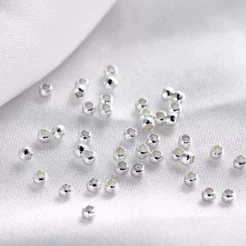 500 Pcs Misangas Terminal Fix Ball Metal Dourado/prata 2.5mm