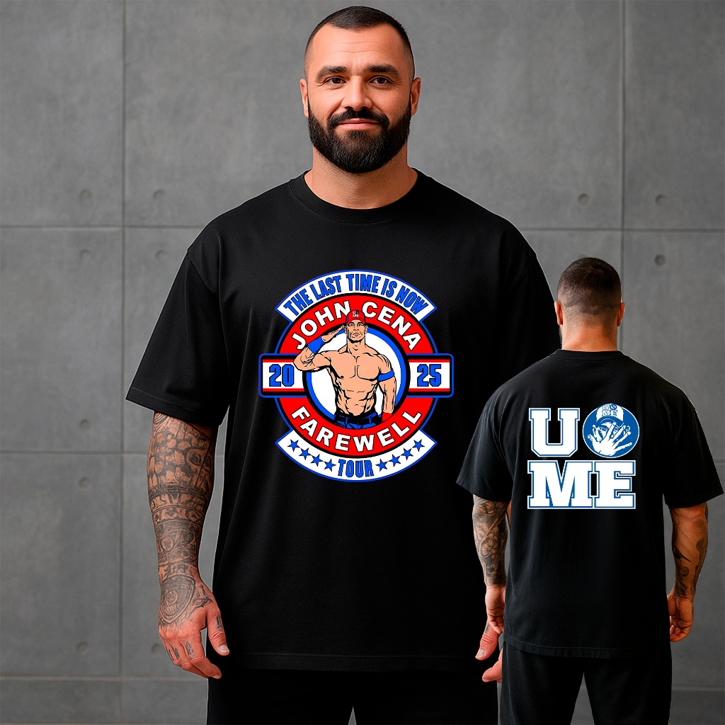 Camisa Camiseta Oversized John Cena The Last Time Is Now 2025 Farewell Tour Lutado WWE Luta Grande