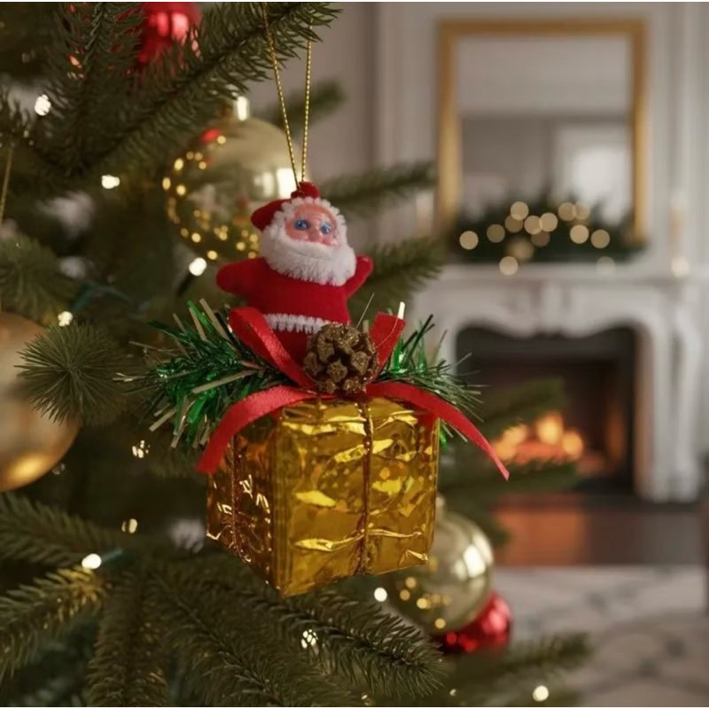 ENFEITE NOEL NA CAIXINHA PRESENTE | TAM.: 3x3CM | NATAL | ENFEITE | ÁRVORE DE NATAL | DECORAÇÃO NATALINA